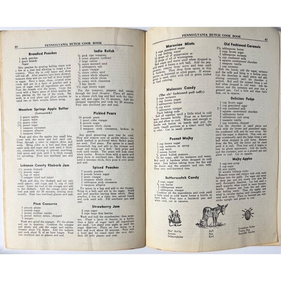 Pennsylvania Dutch Cook Book From Fine Old Recipes Set Of Two 1936 1987 SC Vtg - Picture 13 of 16